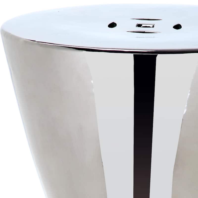 SAFAVIEH Tzoulia White Ceramic Decorative Garden Stool