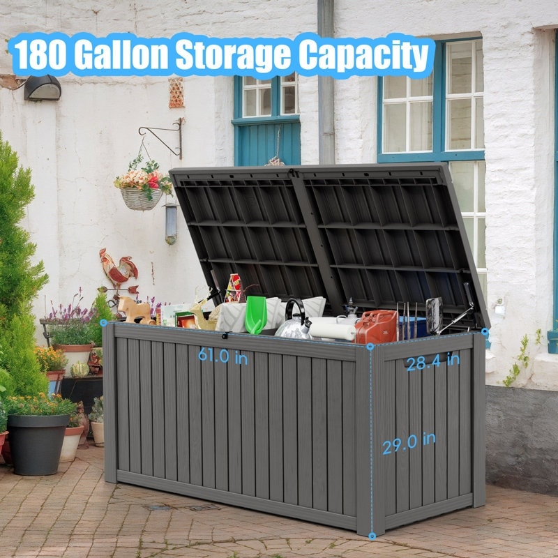 Outdoor Patio Storage Resin Lockable Deck Box - Picture 34 of 100