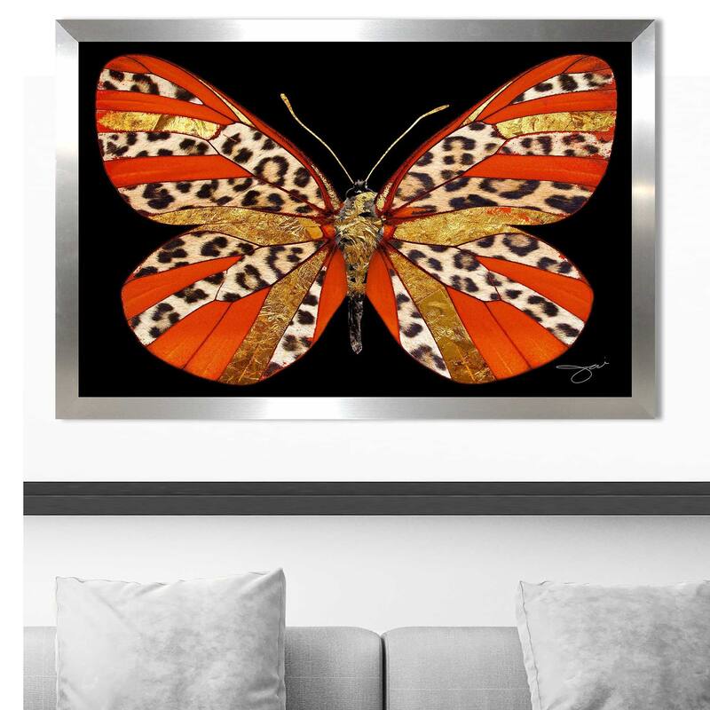 "Leopard & Gold Butterfly" by Jodi Print on Acrylic