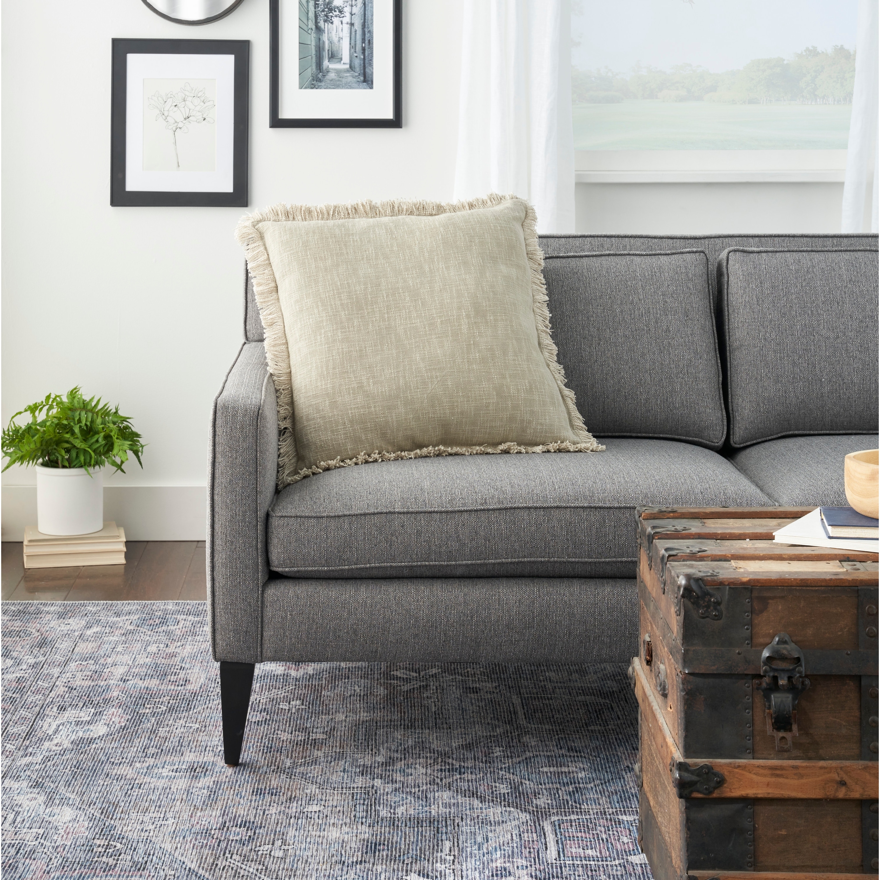 Nourison New Concept Solid Throw Pillow