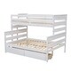preview thumbnail 8 of 10, Twin Over Full Pine Bunk Bed with Drawers, Convertible to Two Beds