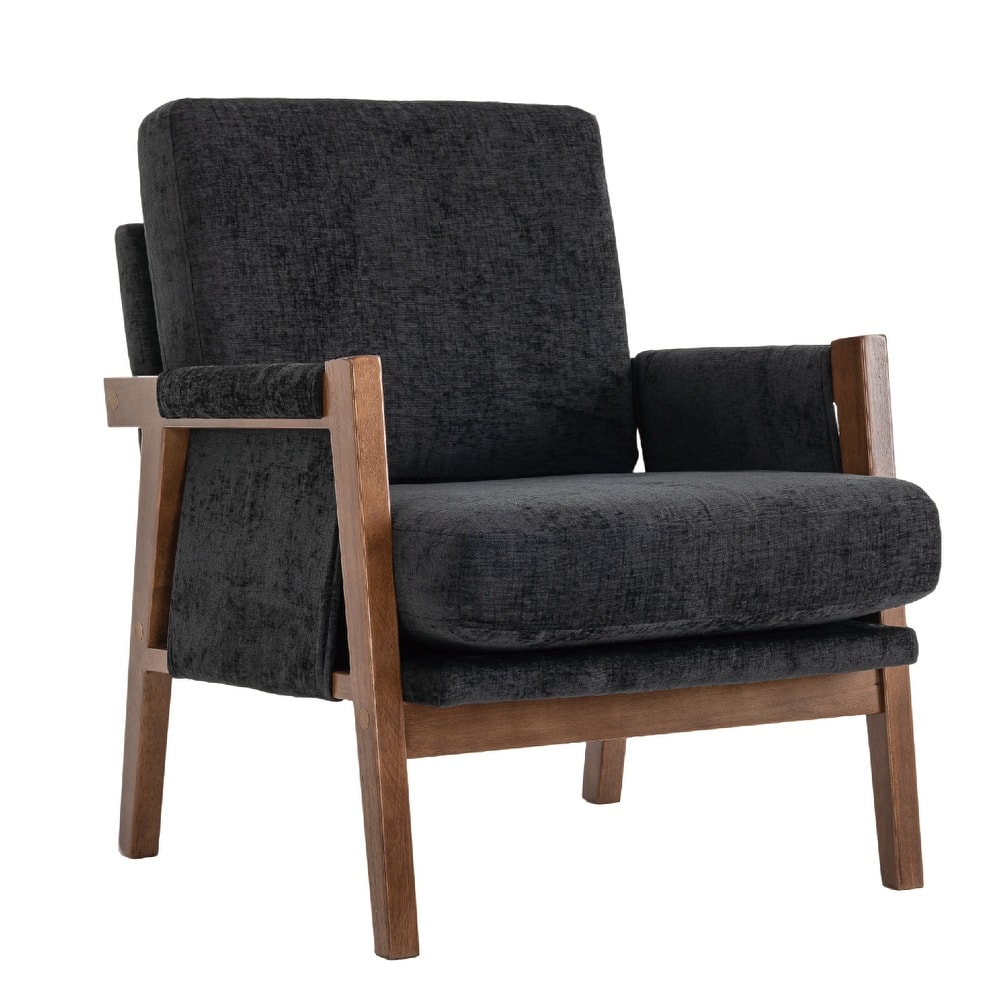 Mid-Century Modern Accent Chairs ,Modern Accent Chair,Chair with Soft Waist Cushion,Ergonomic Lounge Chairs