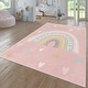preview thumbnail 13 of 22, Kids Rug with Rainbow and Hearts in Pastel Colors 2'8" x 4'11" - pink