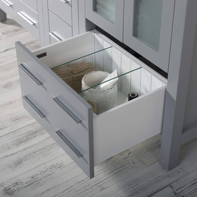 Blossom Sydney 60" Solid Wood Double Sink Bathroom Vanity with Cabinet