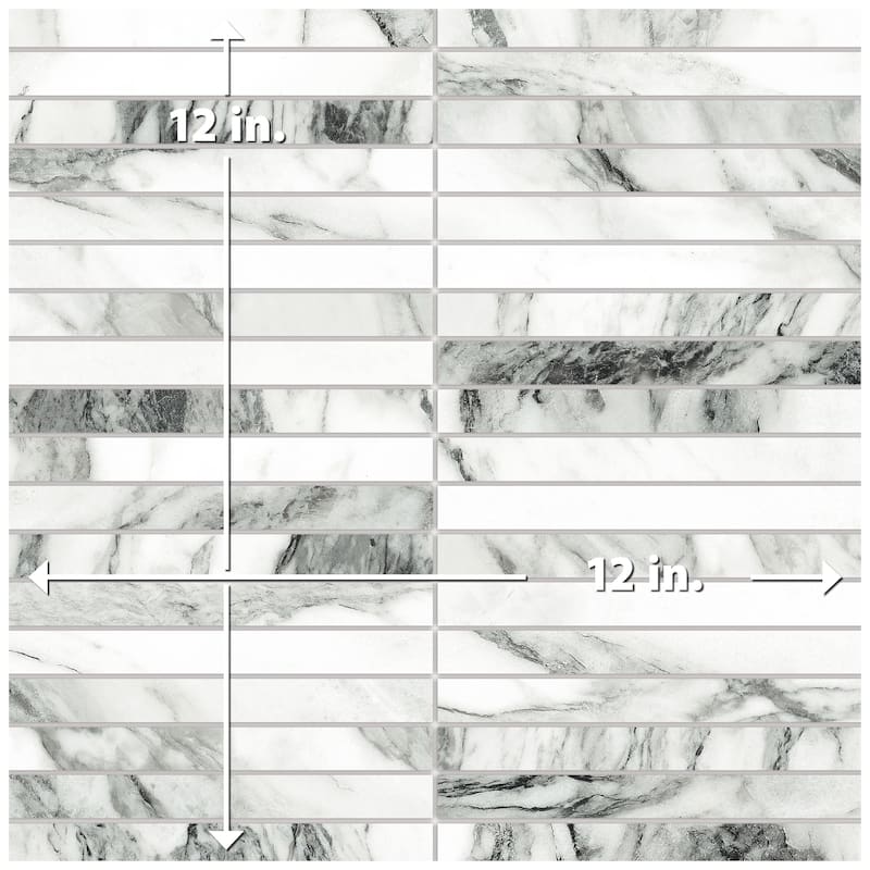 Merola Tile Touche Brick Stacked Zebre 11-3/4" x 11-3/4" Porcelain Floor and Wall Tile - (1 Tile)