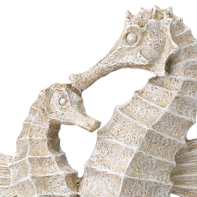 Polystone Seahorse with Baby 12"