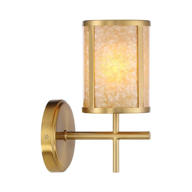 Camden 1-Light Wall Sconce in Warm Brass