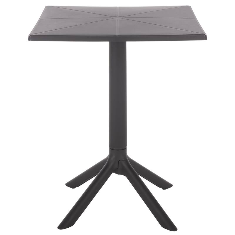 SAFAVIEH Outdoor Living Stella Square Bistro Table - 24"W x 24"D x 30"H - Black