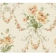 preview thumbnail 2 of 1, Seabrook Designs Tanvi Floral Bouquet Unpasted Wallpaper 20.5 in. W x 33 ft. L - Metallic Ivory & Peach
