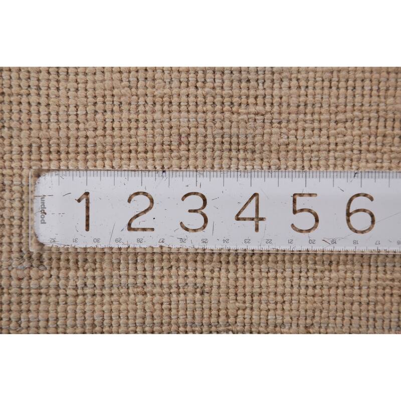 Hand Knotted Oriental 100% Wool Carpet Modern Solid Peach Gabbeh Runner Rug - 8' 3'' X 2' 7''