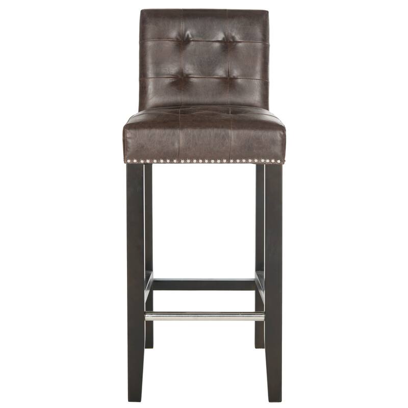 SAFAVIEH Thompson Antique Brown Bar Stool 30-inch - 16.7" x 20.1" x 40.6"