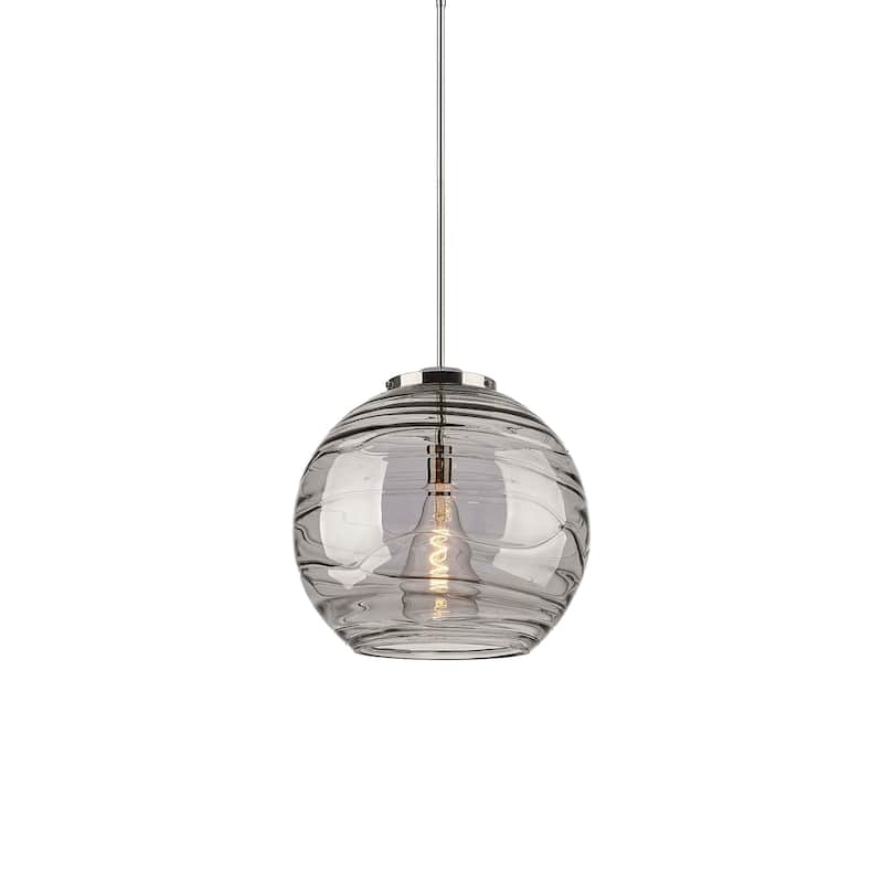 Innovations Lighting 221-1S-20-18 Athens Pendant Athens Deco Swirl 18" - Polished Nickel