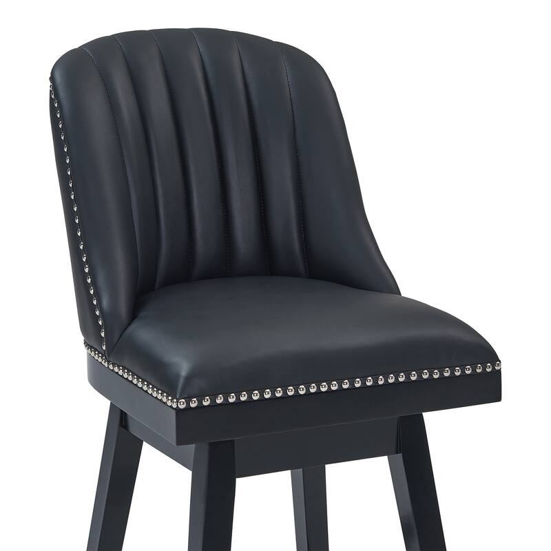 Journey Upholstered Bar or Counter Height Swivel Barstool