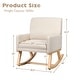 preview thumbnail 13 of 15, Costway Modern Upholstered Rocking Chair Rocking Armchair for Living