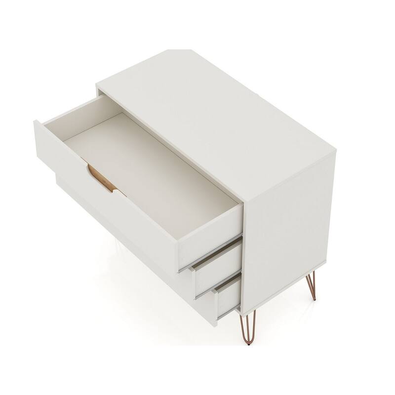 Manhattan Comfort Rockefeller 3-Drawer Dresser (Set of 2)