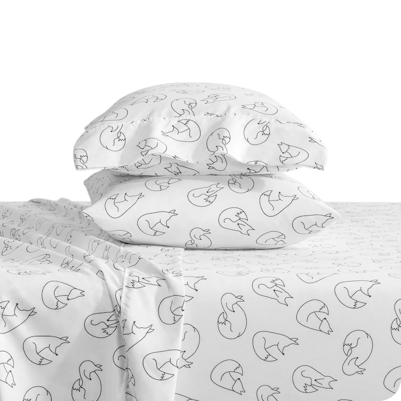 Bare Home Double Brushed Deep Pocket Printed Sheet Set