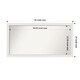 preview thumbnail 141 of 190, Wall Mirror Choose Your Custom Size - Extra Large, Blanco White Wood Outer Size: 49 x 25 in