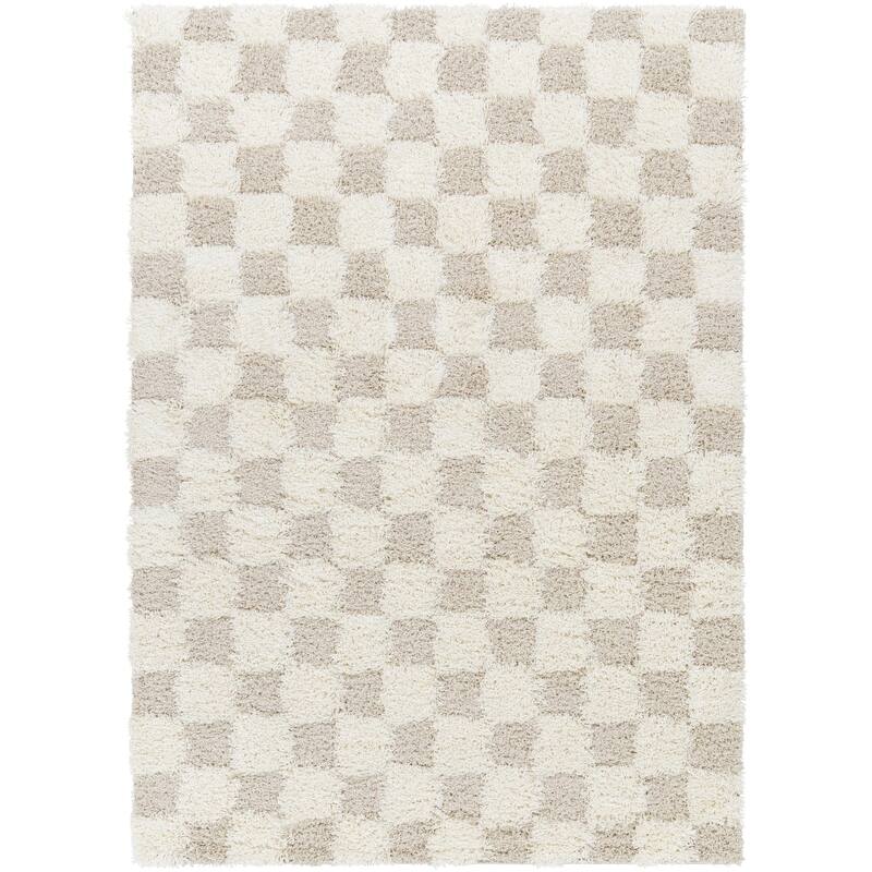 Livabliss Sibari Modern Checkered Plush Area Rug