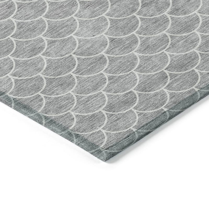 Machine Washable Indoor/ Outdoor Chantille Modern Geo Rug