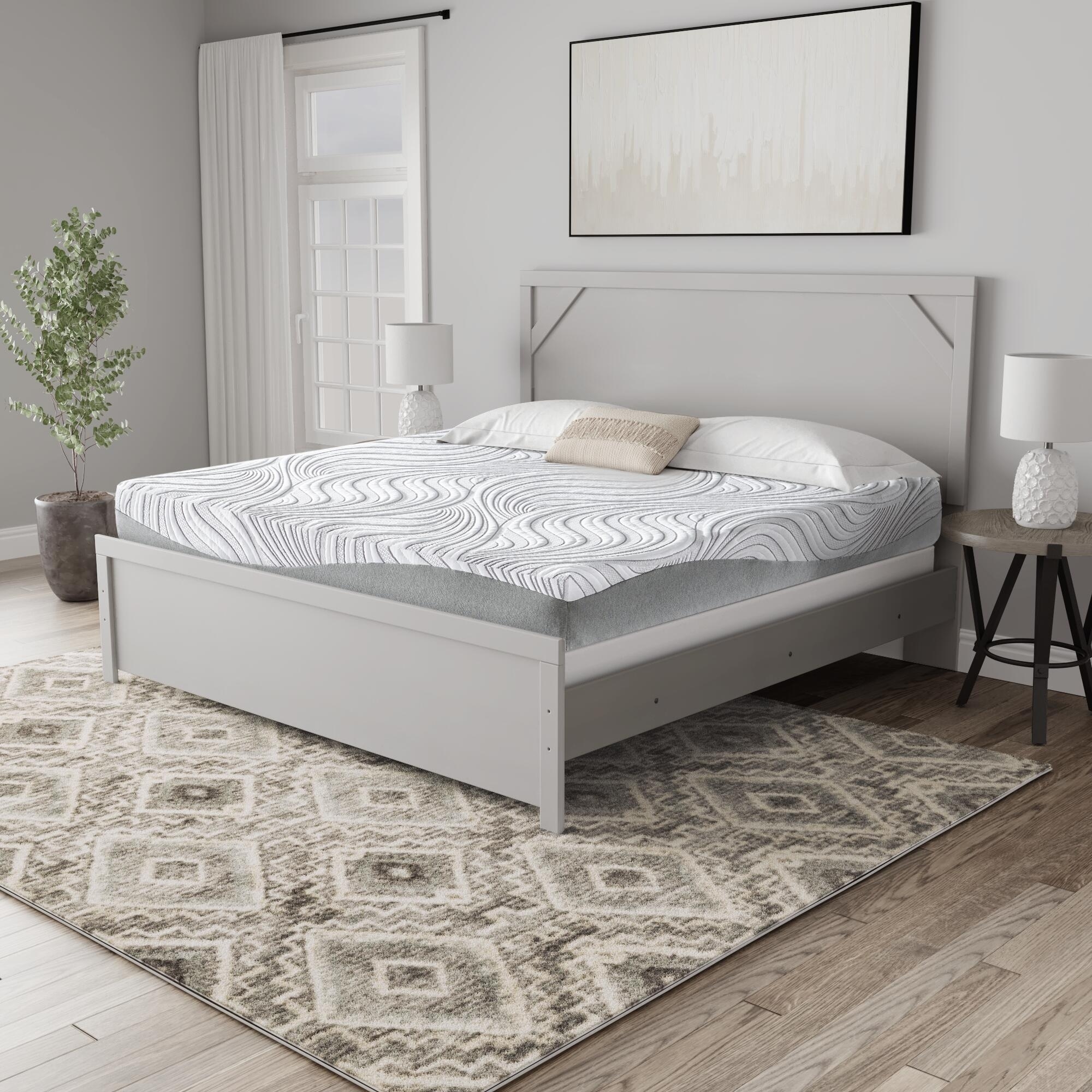 Signature Design by Ashley Memory Foam White 12-Inch Medium Mattress