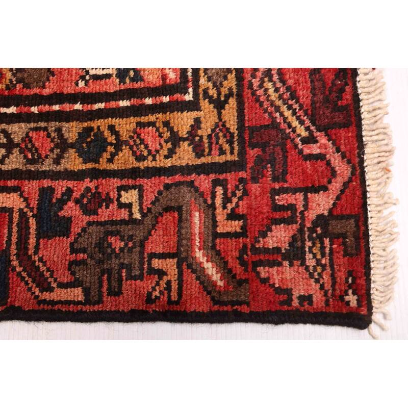 ECARPETGALLERY Hand-knotted Andelz Red Wool Rug - 4'3 x 9'5