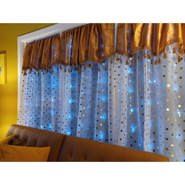 300 Waterproof LED Twinkle Lig OurWarm Window Curtain String Light 9.9x9.9 Ft 
