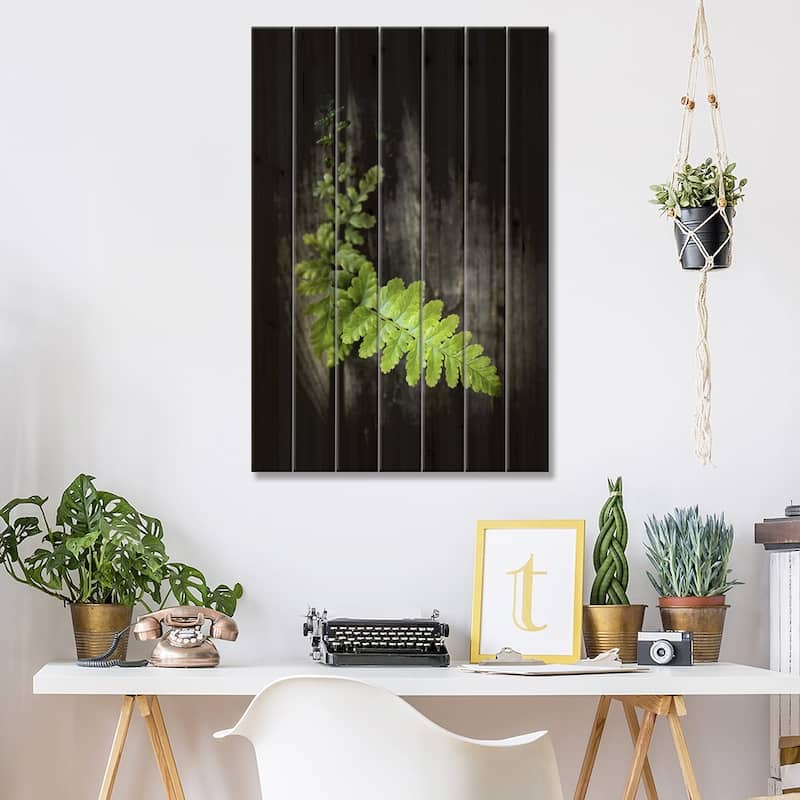 Green Power Print On Wood by Philippe Sainte-Laudy - Multi-Color