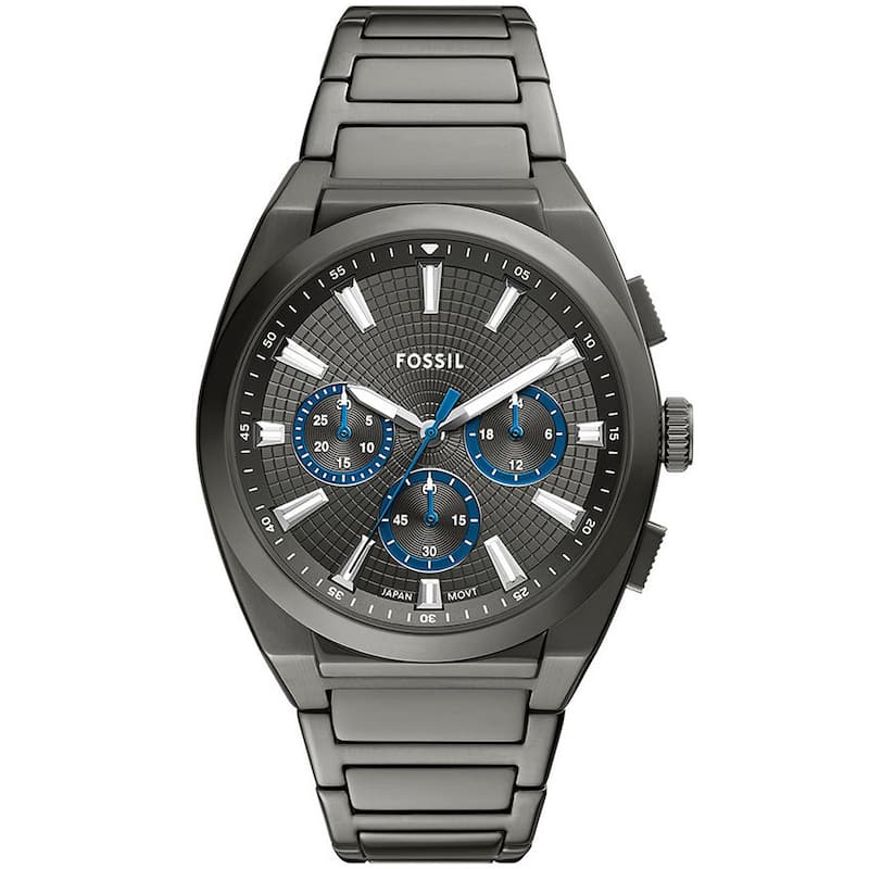 Fossil Men's Everett Chronograph Grey Dial Watch - FS6107 - One Size