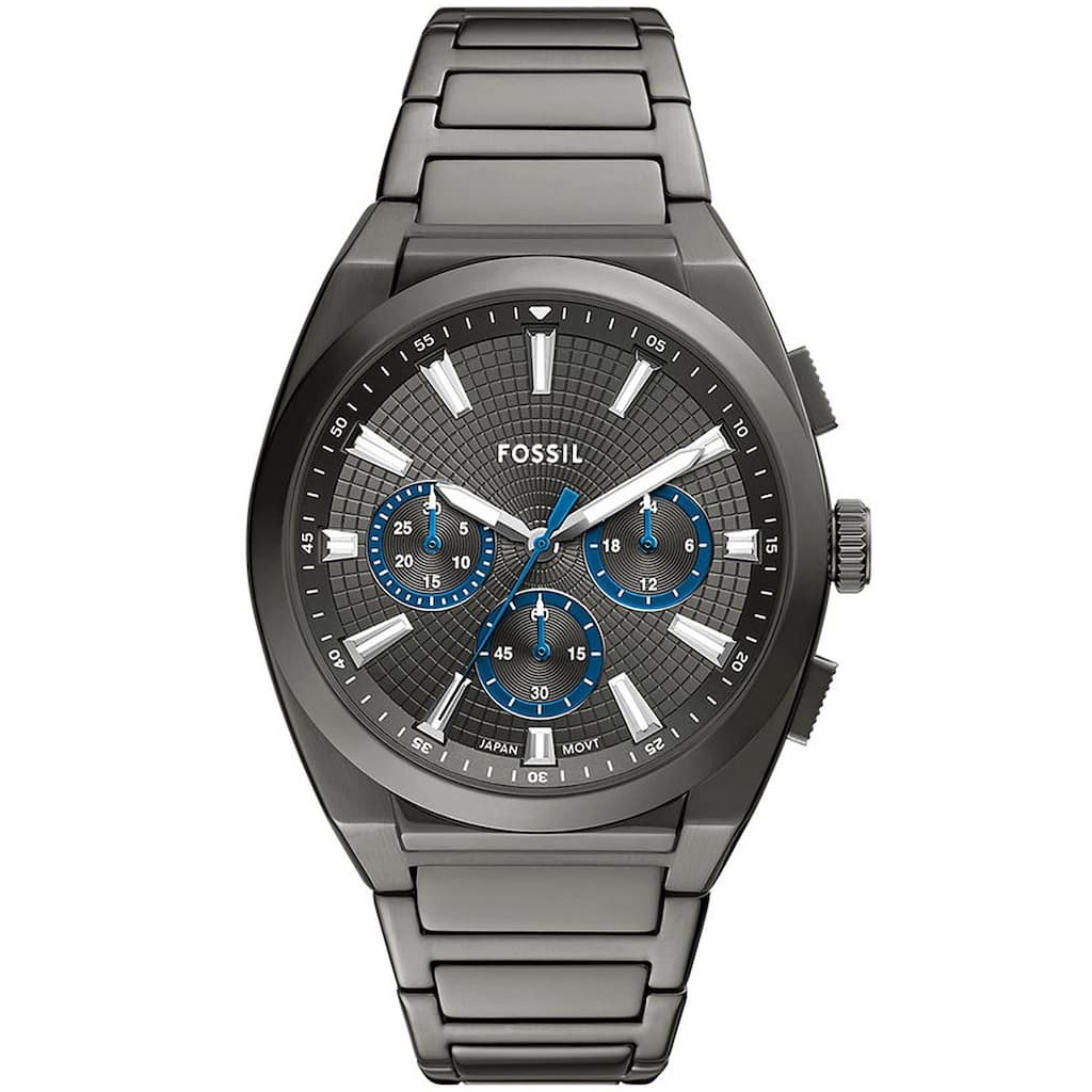 Fossil Men's Everett Chronograph Grey Dial Watch - FS6107 - One Size