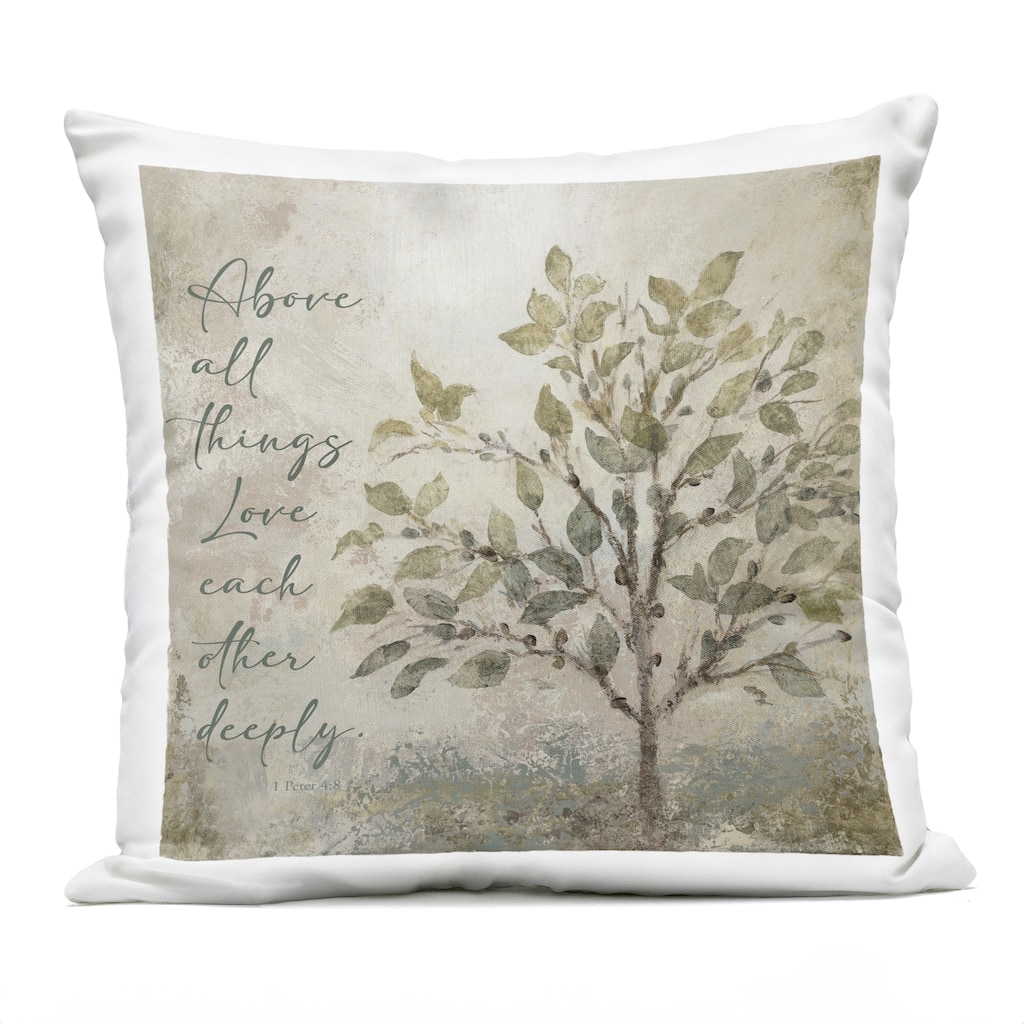 Stupell Rustic Love Each Other Deeply Printed Outdoor Throw Pillow Design by John Spaeth