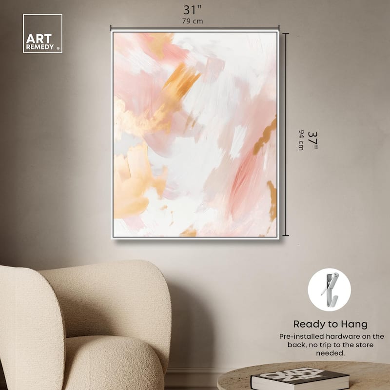 Rose Gold Veil III Canvas by Art Remedy