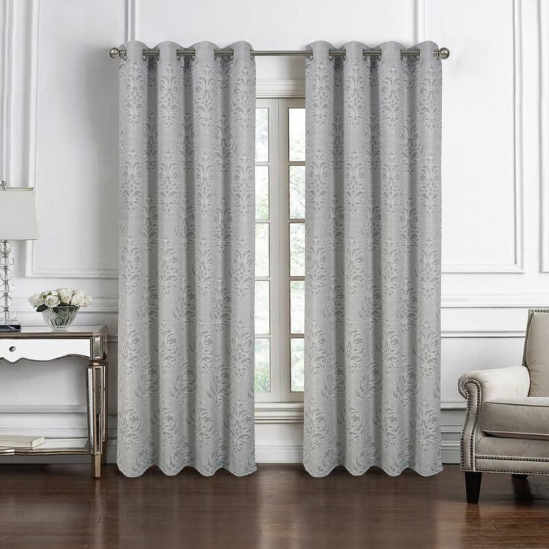 Brookfield Jacquard Grommet Window Curtain Panel