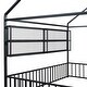 preview thumbnail 22 of 34, Superior Quality Metal House Bed Frame with Convenient Storage Space, Fence and Shelves, Full Size