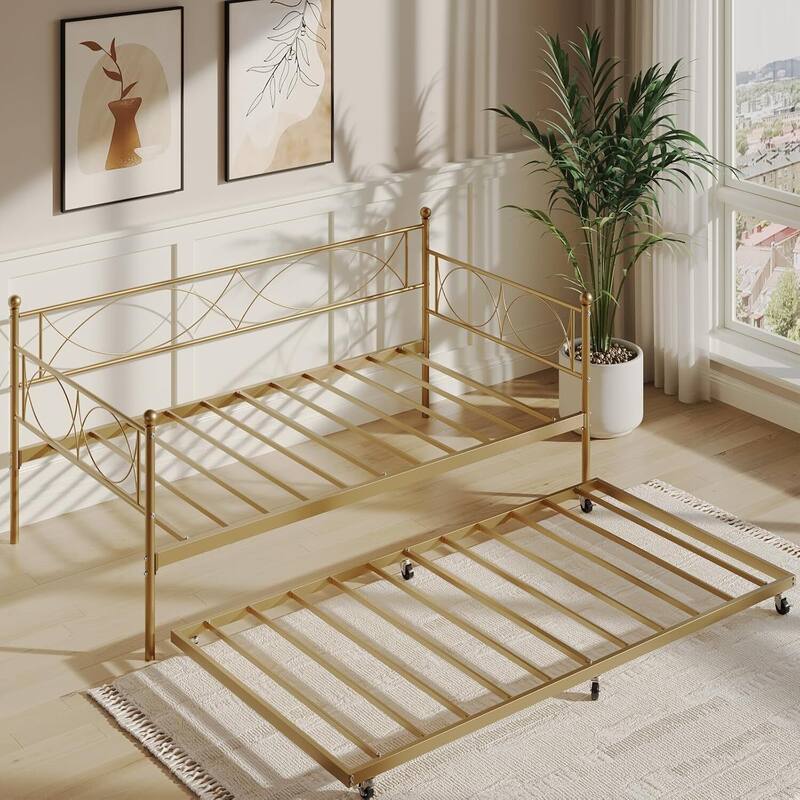 Multifunctional Daybed Set with Pull-Out Trundle, Space-Saving Sofa Bed for Bedroom, Living Room