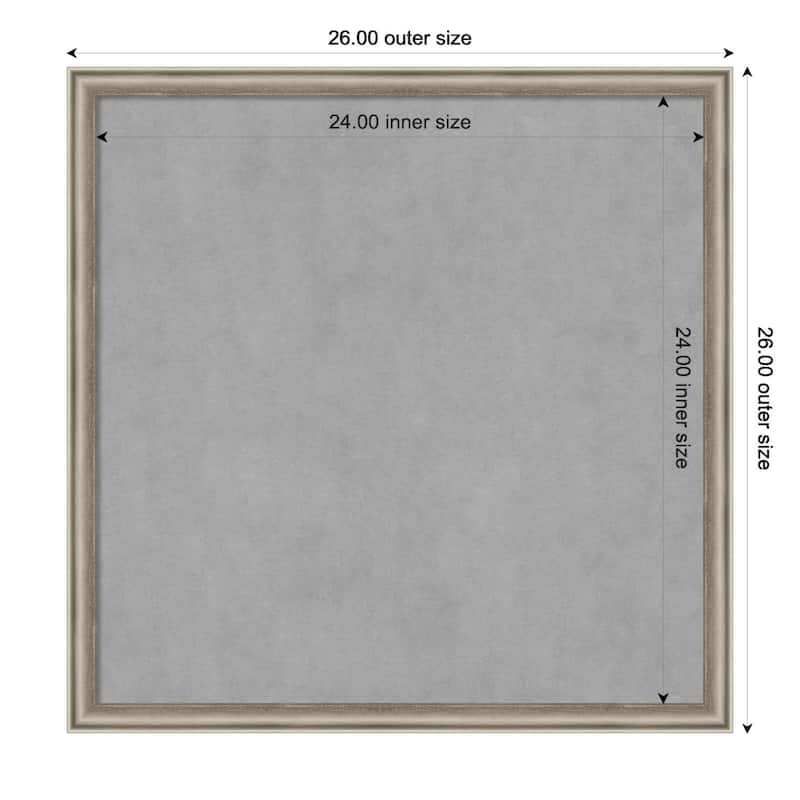 Amanti Art Salon Scoop Pewter Framed Magnetic Board - Board Size 24x24