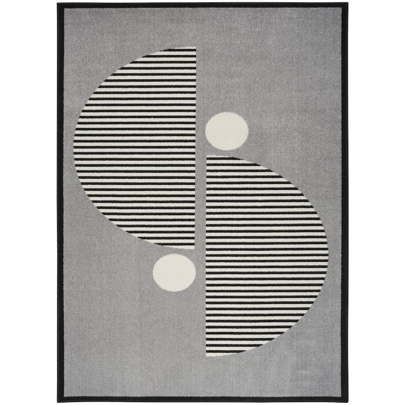 Nourison Modern Passion Mid Century Modern Retro Geometric Area Rug