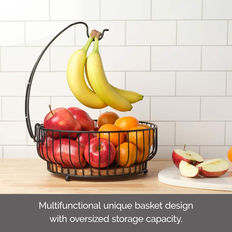 Mikasa Gourmet Basics Savannah Fruit Basket with Banana Hook