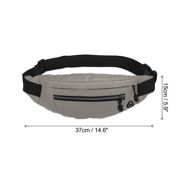 dimension image slide 0 of 6, Fanny Pack, Waterproof Crossbody Waist Bag for Traveling Hiking