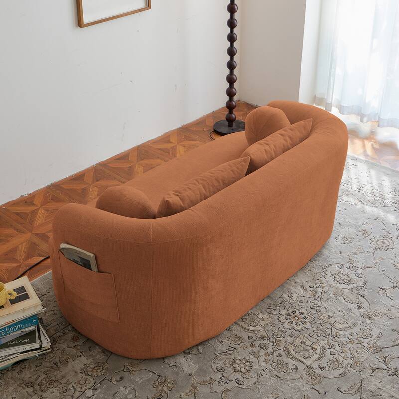 Memory Foam 2-Seater Couch,Deep Seat Modern Sofa