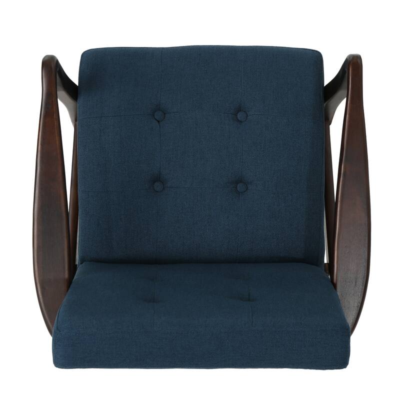 Mid-century Modern Club Chair, Arm Chair For Living Room Or Bedroom, Wood Frame