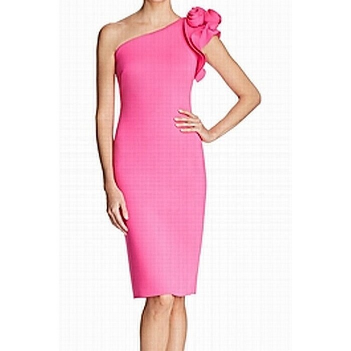 eliza j one shoulder scuba gown