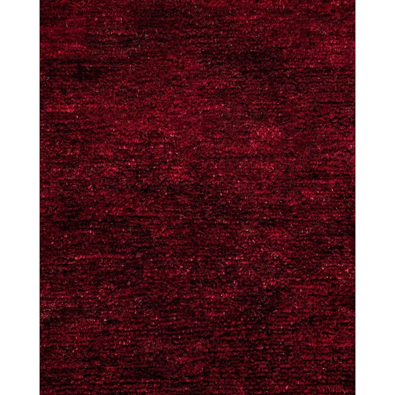 Overton Hand Knotted Wool Vintage Inspired Modern Contemporary Overdyed Red Area Rug - 9' 9" x 13' 4"