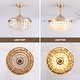 preview thumbnail 8 of 8, 48" Smart Gold Retractable Ceiling Fan with LED Light&Shell Crystal Shade - 48''
