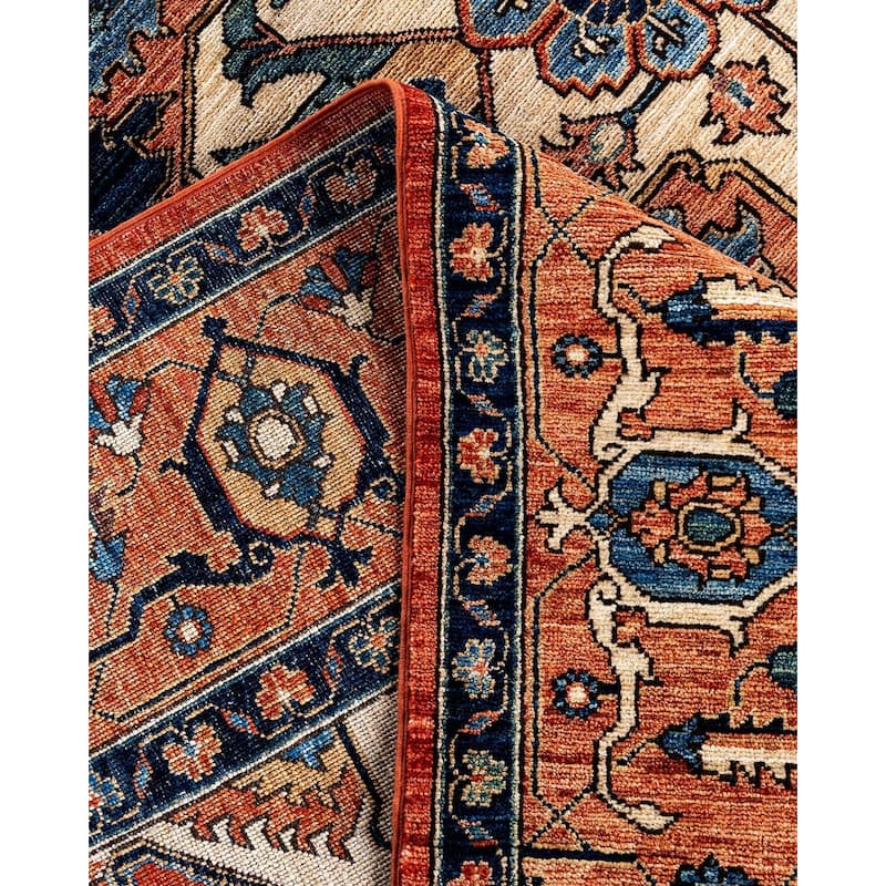 Serapi One-of-a-Kind Hand-Knotted Area Rug - Red, 8' 2" x 9' 11" - 8' 2" x 9' 11"