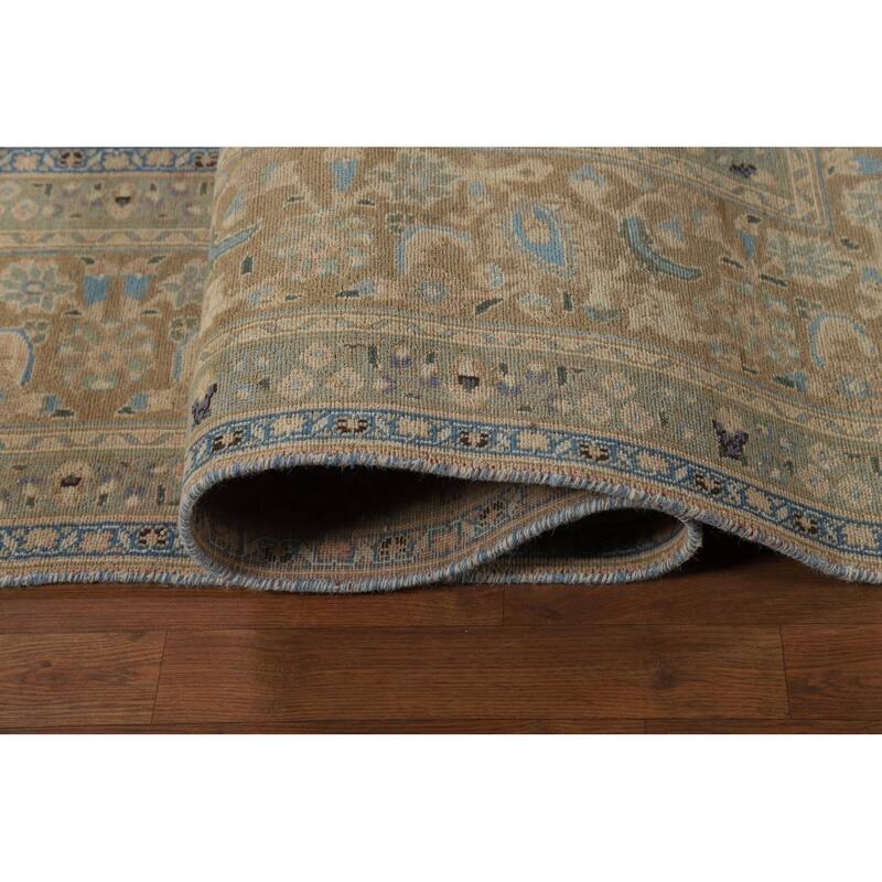 Traditional Mashad Persian Area Rug Hand-Knotted Wool Carpet - 9'7"x 12'3"