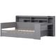 preview thumbnail 35 of 41, Full Size Daybed All in One Daybed with Shelves Desk Drawers