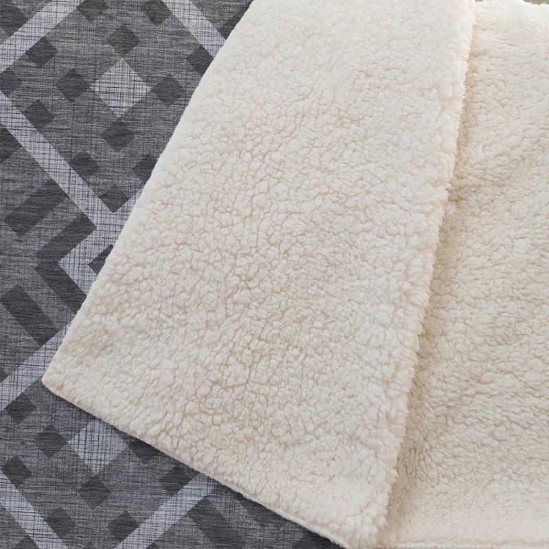Premium Machine Washable Contemporary Geo Sherpa Throw Blanket