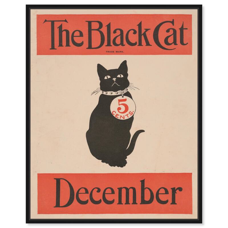 The Black Cat December 1890 Canvas by Art Remedy - Black - 16" x 20"