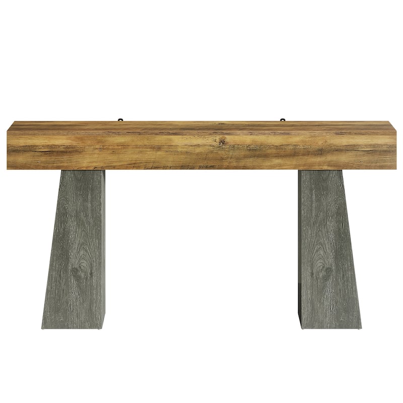 Industrial Console Table with Heavy-Duty Tapered Legs for Entryway