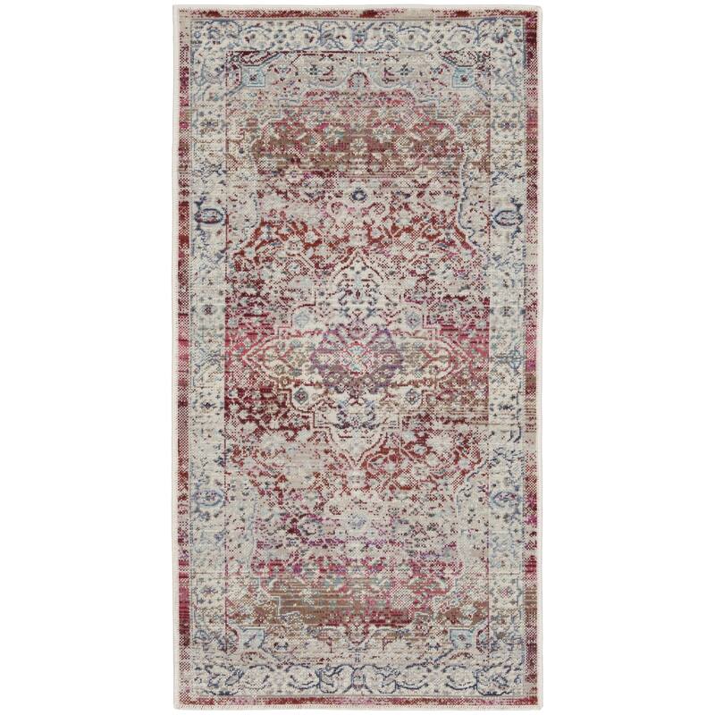 HomeRootsFloral Transitional Rectangle Area Rug - 48' X '24' X '0.5